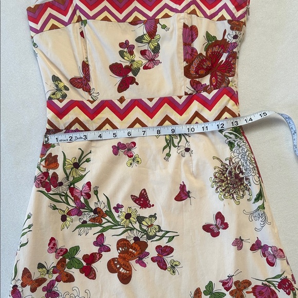 Tibi Red and Brown Geometric Top - Picture 4 of 10